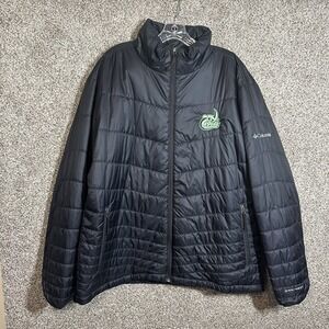 UNCC 49ers Columbia Men's‎ Omni Heat Puffer Jacket Black Full Zip XL Charlotte
